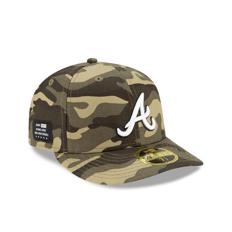 MLB Atlanta Braves Armed Forces Weekend Low Profile 59Fifty Fitted (DSC6491) - Green New Era Caps